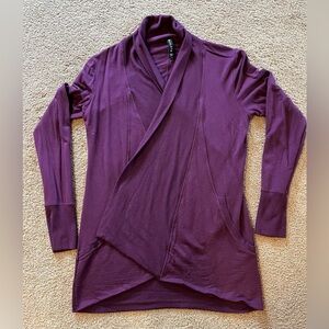 WOMENS ATHLETA LIGHTWEIGHT CARDIGAN WRAP DEEP PLUM SZ SMALL